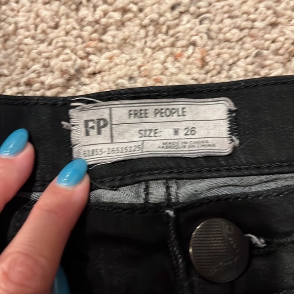 Free People Jeans Black Size 26 High Rise Skinny - Picture 3 of 7